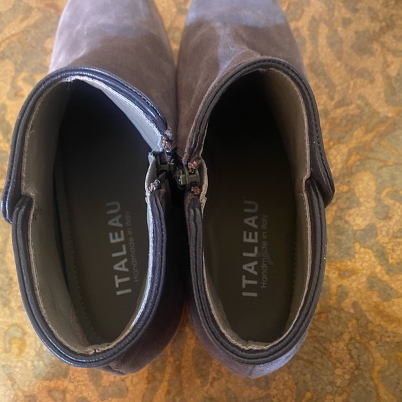 Italeau Miranda Waterproof women’s brown suede ankle boot with studded accents - Picture 11 of 11